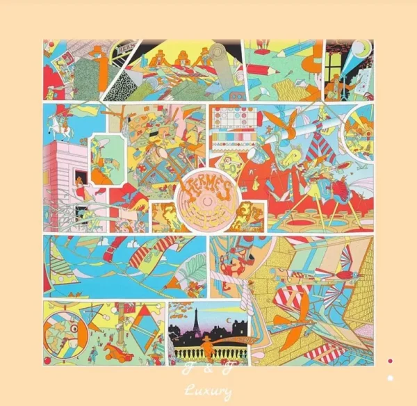 Scarf 90 Hermes Factory Double Face