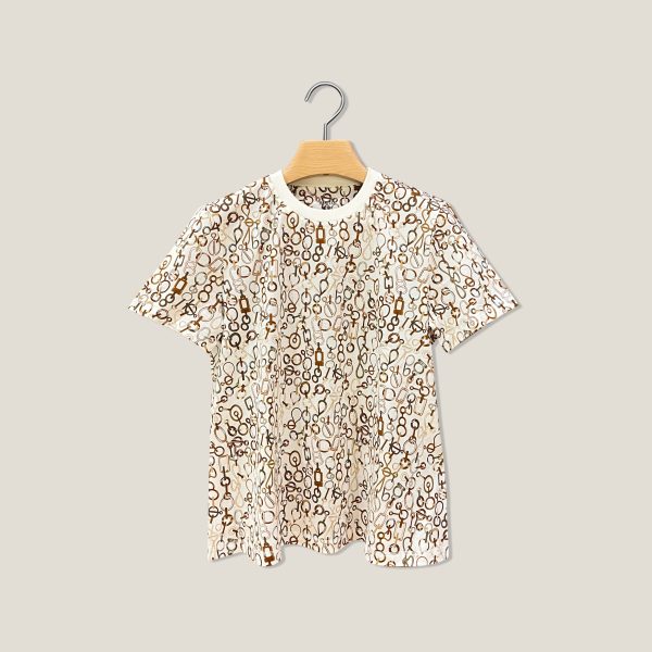 T-shirt Evase Imprime Do Re Boucles