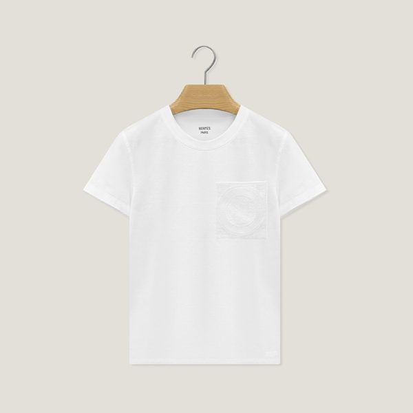 T-Shirt Droit Poche Brodee