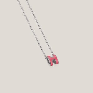 Mini Pop H Pendant - Rose Tropique, Palladium-Plated