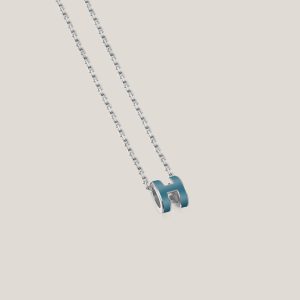 Mini Pop H Pendant - New Bleu Jean, Palladium-Plated
