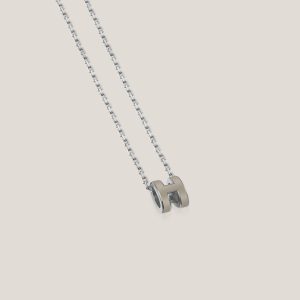 Mini Pop H Pendant - Marron Glace, Palladium-Plated
