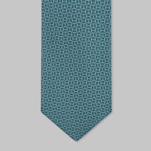 En Equilibre Tie - Turquoise / Blanc