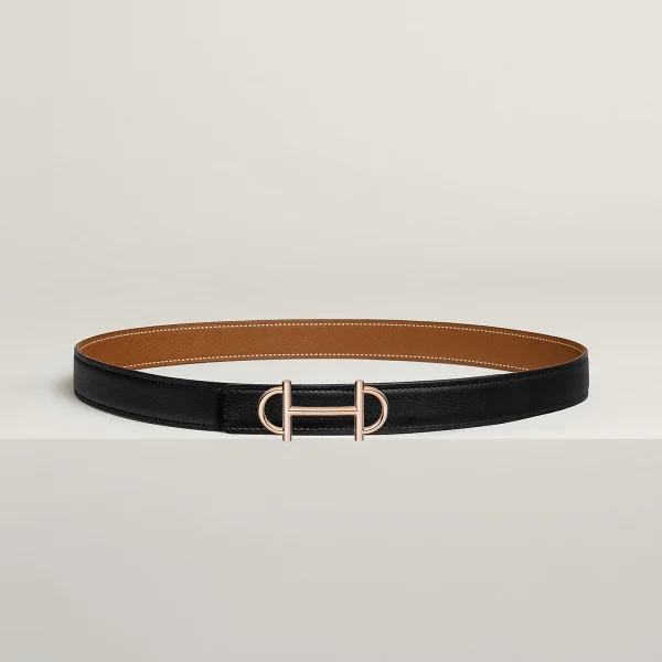 Gamma belt buckle & Reversible leather strap 24 mm