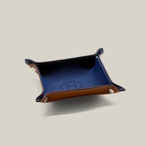 Mises et Relances H Evelyne Card Case - Bleu Regate / Fauve