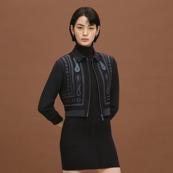"Candy Libris Bandana" Zipped Twillaine Jacket
