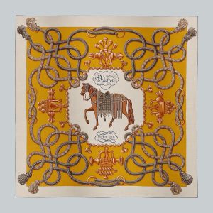 Palefroi shawl 140 - Naturel / Safran / Brun