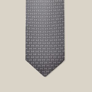 H Gourmette Tie - Anthracite / Gris Clair