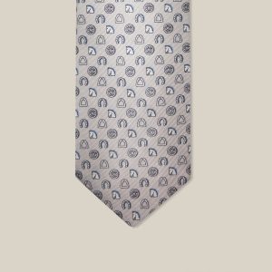 Fer H Cheval Tie - Gris Clair / Ciel / Denim