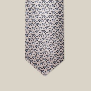 H Cheval Tie - Gris Clair / Bleu Moyen / Bleu Ciel