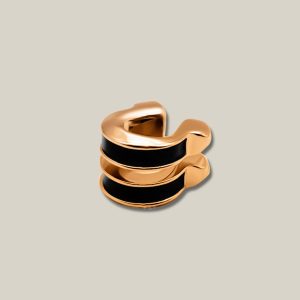 Jockette Ear Cuff - Noir, Rose Gold-Plated