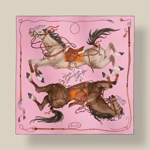 Scarf 90 Grand Galop - Rose Dragée / Alezan / Anthracite