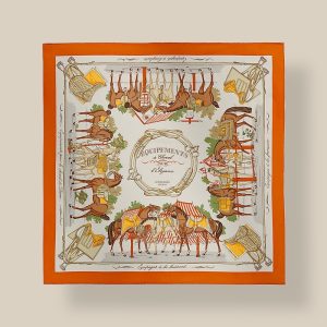 Scarf 70 Equipements a Cheval sur l'Elegance - Orange Cuit / Mastic / Bouton d'or