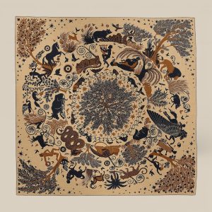 Shawl 140 Sous Le Charme d'Orphee - Caramel / Caban / Noisette