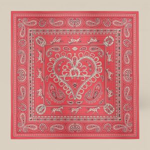 Shawl 140 Cheval De Coeur Bandana - Rose / Naturel / Noir