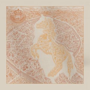 Shawl 140 La Nouvelle Cite Cavaliere - Naturel / Ocre / Cuir