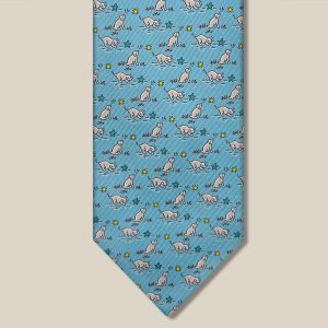 Puppy Dream Tie - Ciel / Gris / Emeraude
