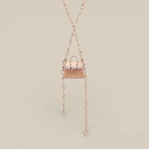 Precieux Birkin Long Necklace - Rose Gold 750/1000, 126 Diamonds