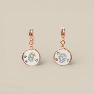 Funny Ice Cream Earrings - Jasmin, Rose Gold-Plated