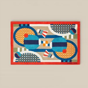 Balles Au Bond Beach Towel - Rouge / Beige