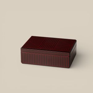 Facettes H Ruban Watch Box - Brique