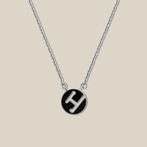Labyrinth Necklace - Noir, Palladium-Plated