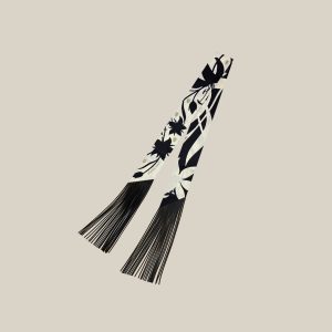 Twilly Bouquet Final Leather Fringe - Creme / Noir