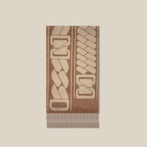 Clic, C'est Noue Scarf - Marron Glace / Craie