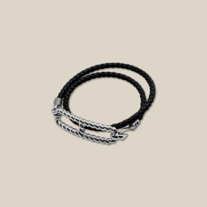 Roulis Godronne Double Tour Bracelet