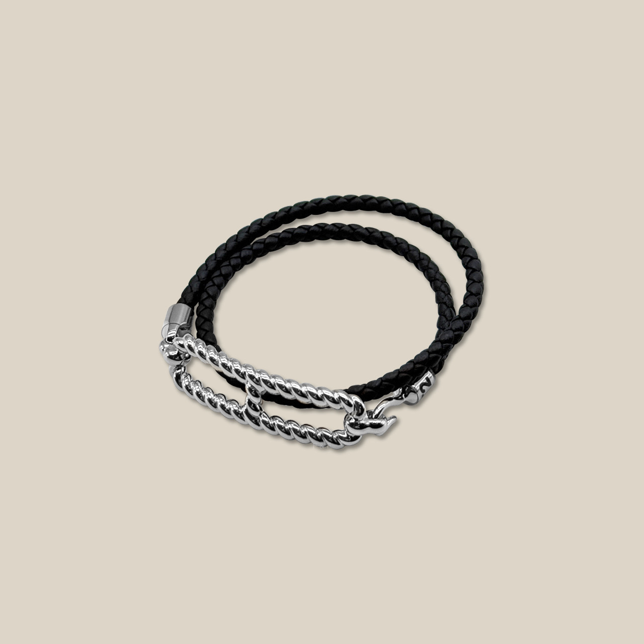 Roulis Godronne Double Tour Bracelet