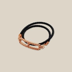 Roulis Godronne Double Tour Bracelet