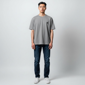 "H'Cheval" T-Shirt With Leather Detail - Gris, XS