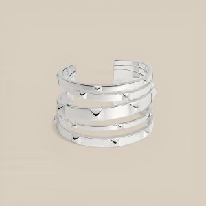 Hermès Clou d'H Cuff Bracelet - Silver 925/1000, 15