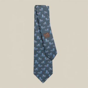 Crazy Poney Tie - Gris / Rouge / Blanc
