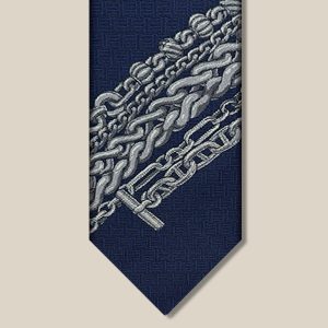 Cheval Heavy Metal Tie - Bleu Marine / Gris Foncé / Gris Clair