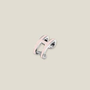 Pop H Ear Cuff - Rose Dragee, Palladium-Plated