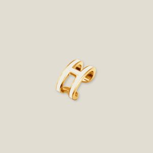 Pop H Ear Cuff - Blanc, Gold-Plated