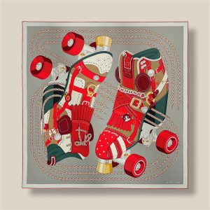 Scarf 90 Derby 2000 - Gris Cendre / Rouge / Vert Sapin