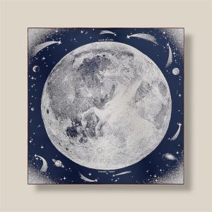 Scarf 70 Clair de Lune - Marine / Blanc / Bordeaux