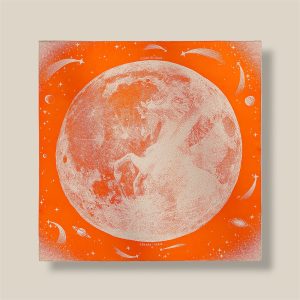 Scarf 70 Clair de Lune - Orange / Beige Clair