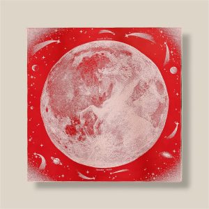Scarf 70 Clair de Lune - Rouge / Rose