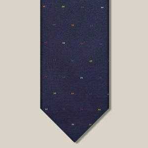 H Micro Tie - Bleu Marine Foncé / Multicolore