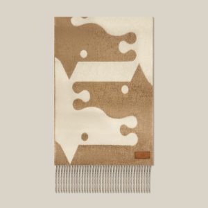 Petite Casaque Parthenon Scarf - Beige Chiné / Marine