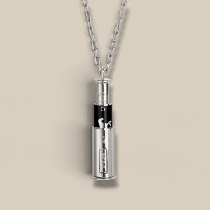 Navigateur Necklace - Noir, Palladium-Plated