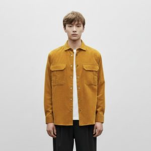 Straight Cut Shirt With Gusset Pocket - Cumin, 37