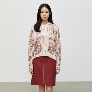 "Ferronnerie Remix" Blouse - Rose Opaline, 36