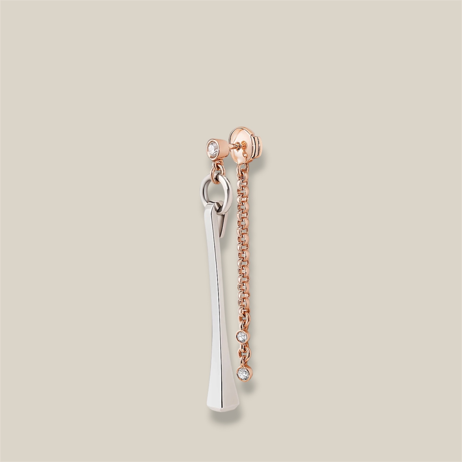 Mix and H Single Dangle Earring